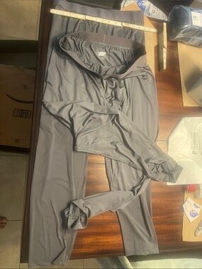 Items .42.   2 pair Lands' End Men's Charcoal Gray base  layer long John’s  l